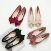 Casual schoenen puntige flats vrouwen Koreaanse boog grote dames eenvoudige solide kleur lage hiel werk comfortabel voor