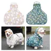 Hundkläder praktisk regnrock med dragkraft elastisk webblingjustering luktfria husdjursmaterial