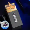 Cigarro fino Cigarro USB Caixa recarregável Duplo arco mais leve 20 peças Pacote de cigarro mais claro