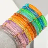 STRAND VISSHEEP Trendy Acryl Transparante gebarsten Bamboo -kralen Bracelet Set voor vrouwen Boheemse hars armbanden Bangle sieraden