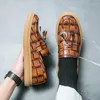 Gelegenheitsschuhe Britische Männer im Briten Stil Leder Quasten Designer Flachkomfort Slip-on Herren-Slipper Sapatenis Maskulino