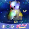 Polar Bear Led Toy Light-up Luminous White Bear Puppe Plüsch Baumwollspielzeug Geschenk für Kinder Mädchen werfen Kissen Geburtstag Festival Tiere 240419