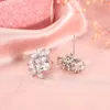 Boucles d'oreilles Creat Design de S925 Silver Geométrique pour femmes Floral pour envoyer des mariées de bijoux de fiançailles de mariage