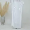 Vêtements ethniques Femmes Muslim Robe Arab Islamic Abayas Fashion Cabinage Tassel Kaftan Dubai Robe lâche décontractée Couleur Plaine Burqas