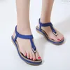 Tofflor 2024 ankomst sommarkvinnor flip flops hög topp sandaler anti-halk zapatos femme casual mjuk lägenheter strand plus storlek 46