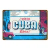 Seasides Metallmalerei Retro Besuch Kuba Libre Metallschilder Pub Bar Room Club Dekor Vintage Beach Urlaubs Wandkunst Pfandmale Plaque Havana Nacht Poster 30x20 cm