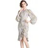 Robes décontractées zrftvcxky piste d'impression vintage sirène pour les femmes