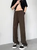 Мужские брюки Мужские простой японский стиль ежедневный ретро -модный лето слабая шика