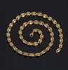 1824 pouces Hip Hop Haponds de formes Collier de chaîne en acier inoxydable 18K Collier de chaîne de café plaqué Gold 18 carats28273049402