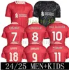 The Redsmohamed Salah Darwin Nunez 24 25 Home Away Men Soccer Jersey Dominik Szoboszlai Andy Robertson Alisson Becker Joe Gomez Joel Matip Curtis Jones Kids Kit S-4xl 1