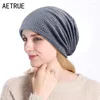 Beretten aetrue mode winter beanie hoed vrouwen hoeden voor caps skullies deren bonnet bonnet vrouwelijk masker baggy warm gebreide pet