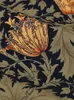 ファブリックモリスファブリックポップリンプリントレトロスタイルコットン大きな花柄の布地平野半分の衣服D240503