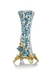 Figurines décoratives Céramique incrusté de fleurs de cuivre Vase Vase salon Modèle de foyer rblue et ornements en porcelaine blanche