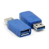 Extensor de conector USB 3.0 estándar Tipo A Adaptador masculino a femenino USB3.0 AM al convertidor de acoplador AF para PC portátil Azul