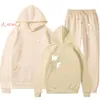 Designer Tracksuits Womens White Foxs Hoodies Two 2 -Piece Set Fashion Sports Tracksuit långa ärmar Pullover Hooded Women Foxx Streetwear Track Suits 4386