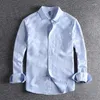 Chemises décontractées pour hommes Basic Minminalistes Hommes Veste de chemise Pure Coton Wasée Oxford Military Light Work Safari Style Mens Tops