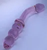 Dubbele dildo kop roze kristalglas dildo lul erotische sexshop volwassen sextys big penis drie kralen anale plug seks speelgoed voor vrouw1315158