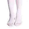 Vrouwen sokken 1 st ademende panty's nylon vijf tenen panty kousen kruis open sexy transparant naadloos