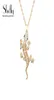 Colliers pendants mignon gecko collier animal charme viking amulelet lizard joelry women women cadeau antique 20214891672