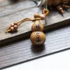 STRAND Peach Wood kleine kalebas Keychain Blessing Words Fu lu Auspicious Yiwu sieraden Groothandel Geschenkkraamvoorraad