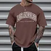 Los Angeles Lettre imprimé tshirts hommes vêtements européen américain de style vintage shortsleeve thes tops chemises d'été harajuku 2023 240425