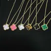 Designer ketting Vanca RPELS Hoge Versie Klaver ketting Dames 18K Rose V Goud Wit Wit Fritillaria Red Jade Corolla Chain