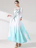 Wear Wear Women Fairy National Standard Dance Robe Diamond Modern Social Waltz Table Performance Competition Costume S7052