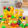 과일 야채 모델 부엌 척하는 놀이 절단 장난감 어린이 요리 시뮬레이션 음식 크리스마스 선물 어린이 유아 240416