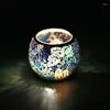 Candle Holders Mosaic Glass Candlestick Creative Holder Tea Light Candelabra Wedding Party Home Table Romantic Decorations