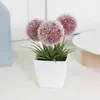 Dekorativa blommor 6st - Simulerad växt liten krukkombination som är lämplig för skrivbordet inomhus dekoration