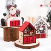 Figurines décoratines Jouets de Noël Fenêtre de bureau Calendrier Ornement LED Cadeaux