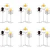 Bougeoir en verre pour bougies flottantes Long Long tige Pilier Candle Poix centrale Mariage Décor Home Decor Party Tableau 240429