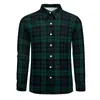 Chemises décontractées pour hommes chemises à carreaux verts noirs printemps lignes vintage mens trends chemises à manches longues graphiques harajuku hauts de taille plus taille