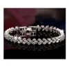 Autriche de luxe Bracelets en cristal brillant authentique 925 Bracelet en argent sterling zircon Diamond Roman Tennis Bracelet Jew8955164