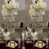 Wiszący kryształ) dekoracja ślubna pasiastka wysoka wazon wazonowy duży kwiat dekoracyjny wazon metalowy wazon flowet stojak stabilny stabilny element centralny
