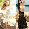 Kobiety na plażę noszenie 2023 Nowe ukrywanie letnich kobiet na plaży noszenie bawełniana sukienka tunika bikini sarong owijka spódnica stroju kąpielowa