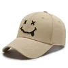 Budromellerie Smile Face pour femmes Caps de baseball kpop noire coton réglable drôle Hip Hop Cap