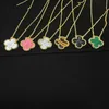 Designer ketting Vanca RPELS Hoge Versie Klaver ketting Dames 18K Rose V Goud Wit Wit Fritillaria Red Jade Corolla Chain