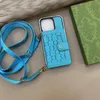Dhgate telefoonhoes ontwerper iPhone -hoes voor Apple iPhone 15 14 Pro Max 13 12 14 14 x XR XS XSMAX Fashion Crossbody Wallet Card Holder Rand Lanyard Mobile Cover