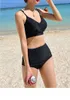 Bikini de maillots de bain pour femmes V Set Sexy Beachwear Two Piece Summer Swimsuit Fashion Solid 2024 Style