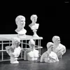 Estatuetas decorativas estátuas de molde de resina para decoração de decoração de decoração de escritório acessórios de mesa de busto escultura decoração da sala de estar David