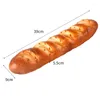 Decorative Flowers 1Pcs Artificial Bread PU Simulation Baguette Cake Model Fake Food Dessert Store Window Display Props Wedding Party Table