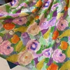 Humour Bear Kids Vêtements Huile peinture Robe de vent Sweet Princess jupe florale DROP BORD BOW GIRL POUR 37Y 240423