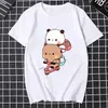 Camiseta para hombres Cartoon Animación Impresión de la impresión de hombres y mujeres Nuevas parejas de calle Tops