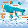 Elektrische Wasserpistole Kinder Erwachsene Sommer im Freien Beach Pool Vollautomatische Wasserabsorptionskraft Schießen Squirt Gun Toy Geschenke 240429