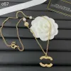 Brand de créateur Love Gold Colliers Femmes Charme Collier pendant