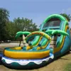 Outdoor -Spiele maßgeschneiderte Erwachsene/Kinder springen Burgen kommerzielle Bounce House aufblasbare Wasserrutsche mit Palmenstil