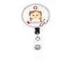 Badge médicale en ramine de clés mignons infirmières en cristal Robine médicale Doctor Doctor ID RETRACTABLE POUR DÉCORAGE9724594