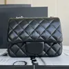 Sac de créateur de body Mini sac de luxe sac à main de luxe sac de chaîne en cuir authentique 17 cm mini bours matelassé noir pour femme sac à rabat en peau d'agneau caviar avec boîte