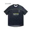 Herren T-Shirts Trapstar Mesh Football Jersey Blue Black Red Men Sportswear T-Shirt Designer Modekleidung 5554343634